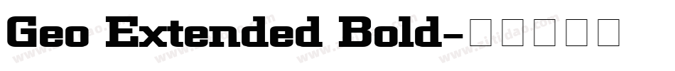 Geo Extended Bold字体转换